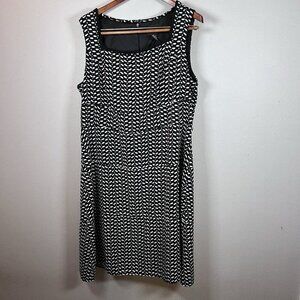 JM Studio by John Meyer Women’s 18W Sleeveless Sheath Dress Black & White